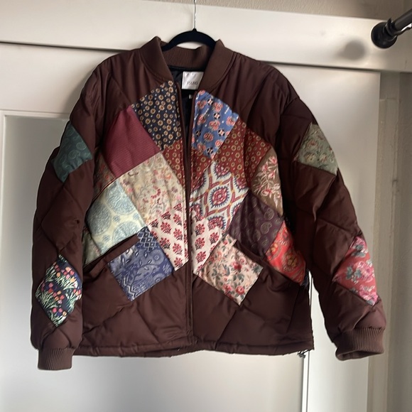 Found Diamond Quilted Patchwork Jacket - Sz XL - Picture 5 of 10